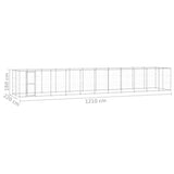 Outdoor Dog Kennel Galvanised Steel 26.62 m?