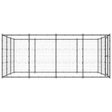 Outdoor Dog Kennel Steel 14.52 m² - Side View