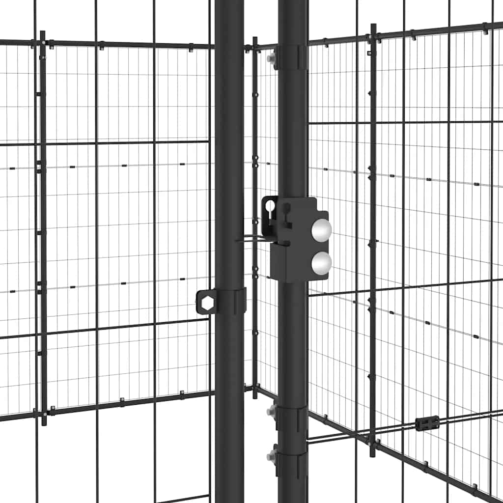 Outdoor Dog Kennel Steel 14.52 m?