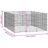Outdoor Dog Kennel Steel 14.52 m?