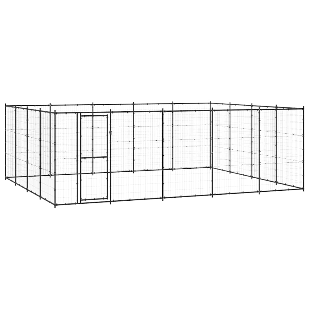 Outdoor Dog Kennel Steel 24.2 m?