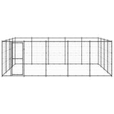Outdoor Dog Kennel Steel 24.2 m² - Front View