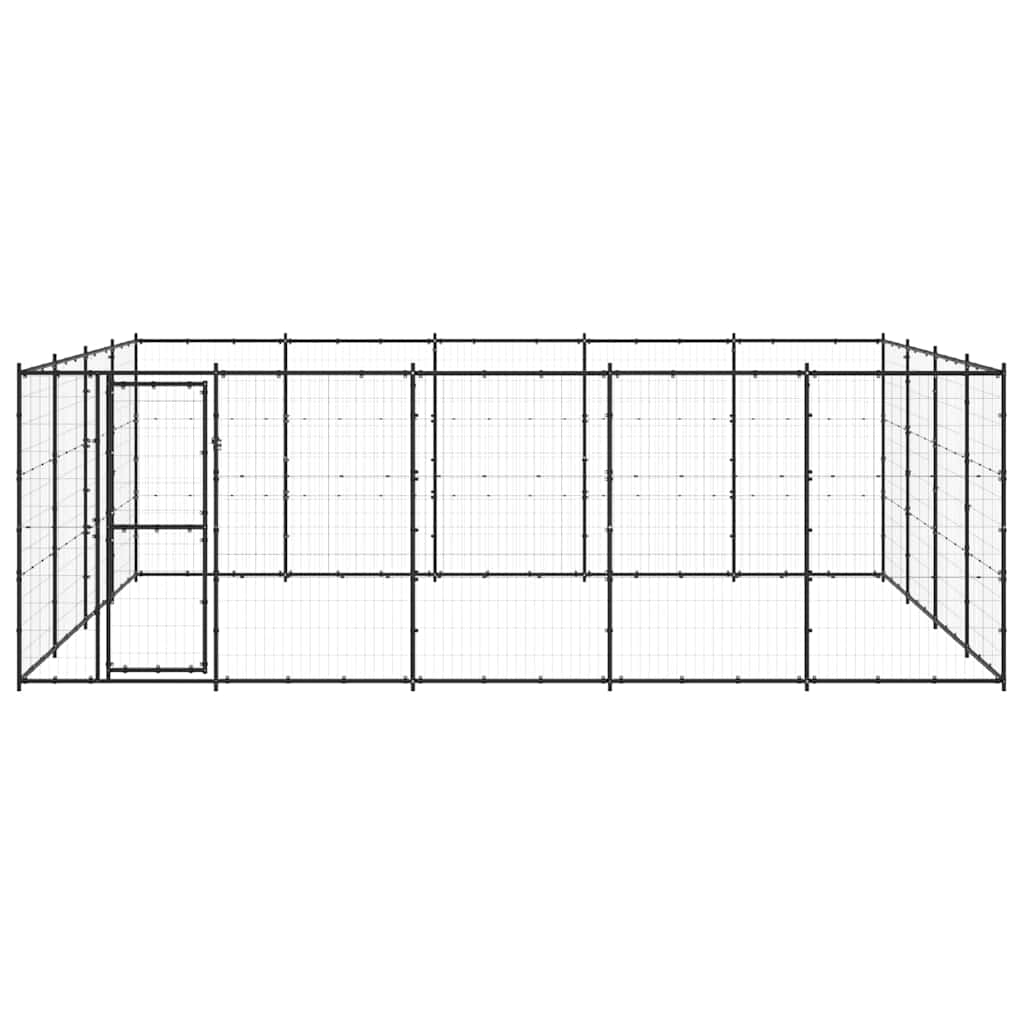 Outdoor Dog Kennel Steel 24.2 m?