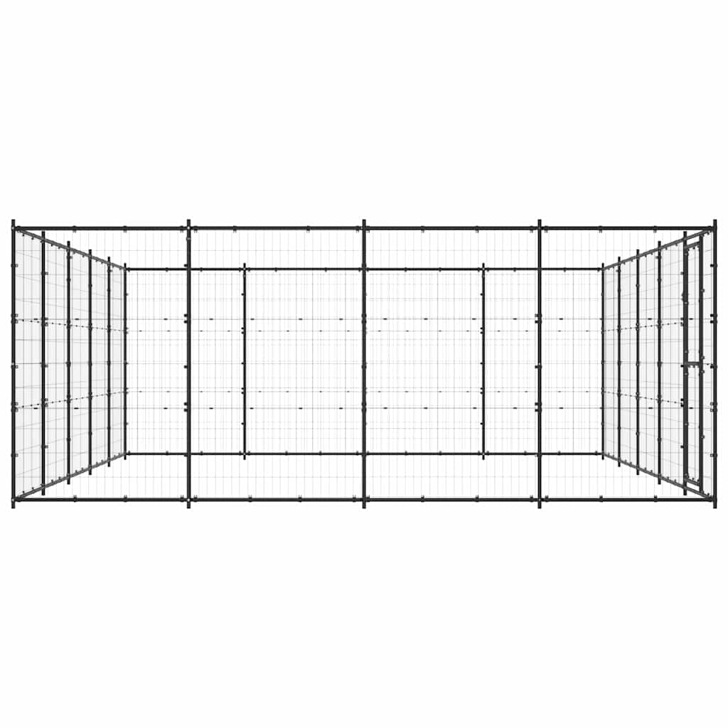 Outdoor Dog Kennel Steel 24.2 m?