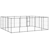 Outdoor Dog Kennel Steel 24.2 m² - Top-Down View