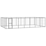 Outdoor Dog Kennel Steel 33.88 m?
