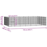 Outdoor Dog Kennel Steel 33.88 m?