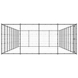 Outdoor Dog Kennel Steel 43.56 m?