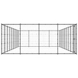 Outdoor Dog Kennel Steel 43.56 m² - Side View