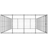 Outdoor Dog Kennel Steel 43.56 m?