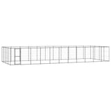 Outdoor Dog Kennel Steel 53.24 m?