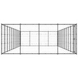 Outdoor Dog Kennel Steel 53.24 m?