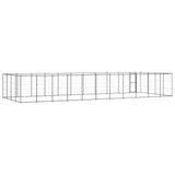 Outdoor Dog Kennel Steel 53.24 m?