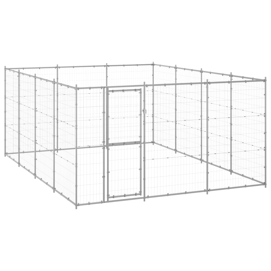 Outdoor Dog Kennel Galvanised Steel 14.52 m?