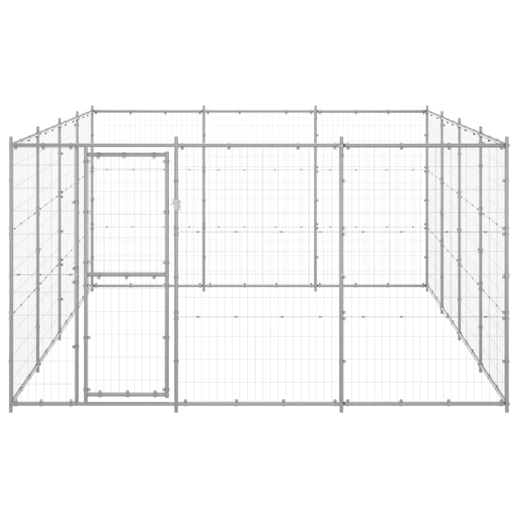 Outdoor Dog Kennel Galvanised Steel 14.52 m?
