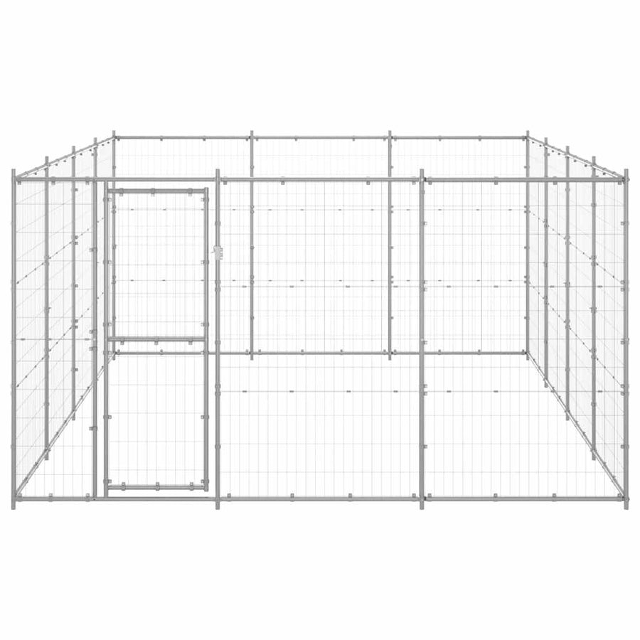 Outdoor Dog Kennel Galvanised Steel 14,52 m²