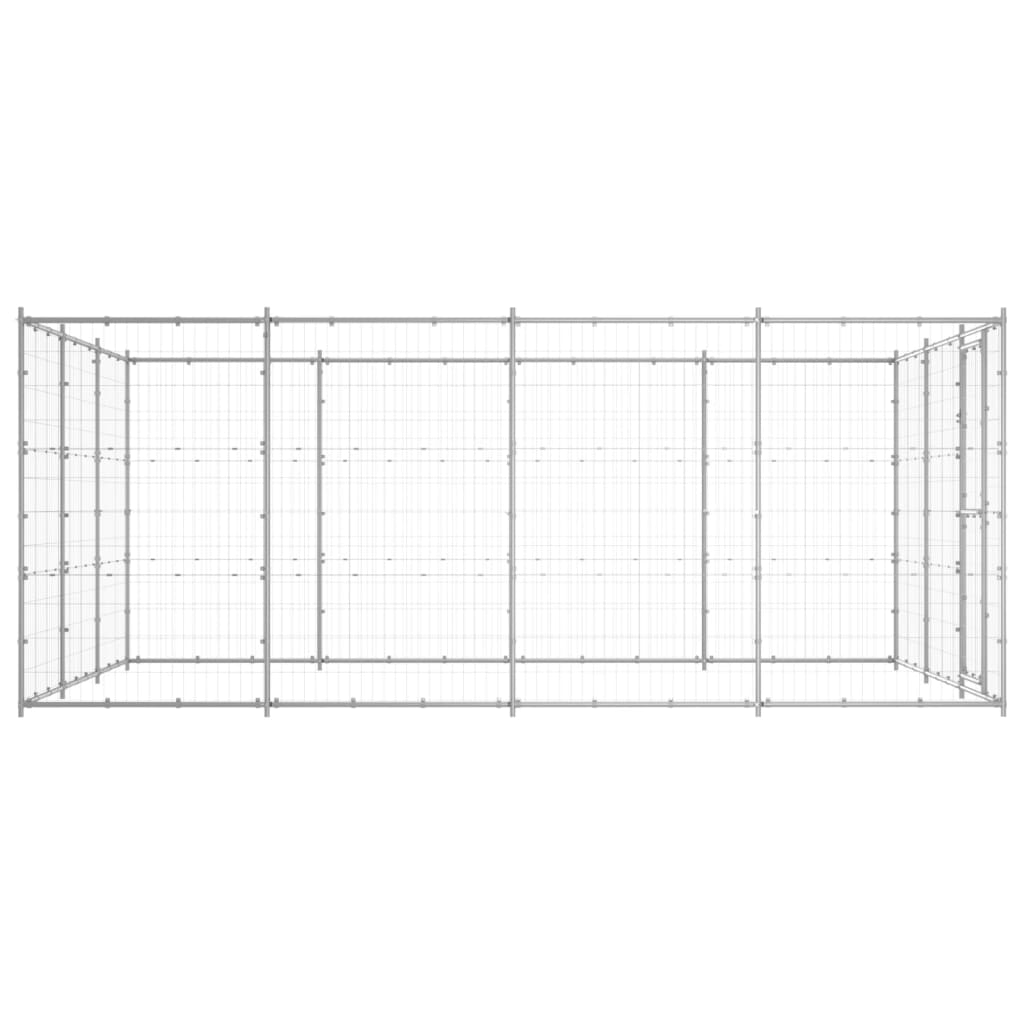 Outdoor Dog Kennel Galvanised Steel 14.52 m²