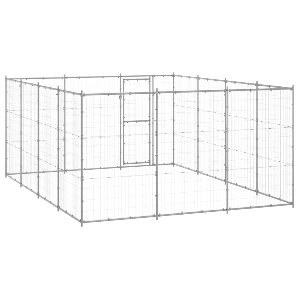 Outdoor Dog Kennel Galvanised Steel 14.52 m?
