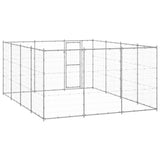 Outdoor Dog Kennel Galvanised Steel 14.52 m² - Top-Down View