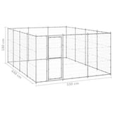 Outdoor Dog Kennel Galvanised Steel 14.52 m?