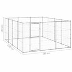 Outdoor Dog Kennel Galvanised Steel 14,52 m²