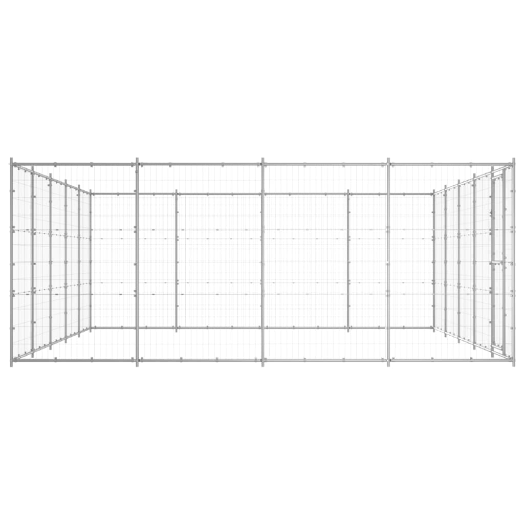 Outdoor Dog Kennel Galvanised Steel 24.2 m?