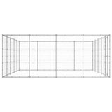 Outdoor Dog Kennel Galvanised Steel 24.2 m² - Side View