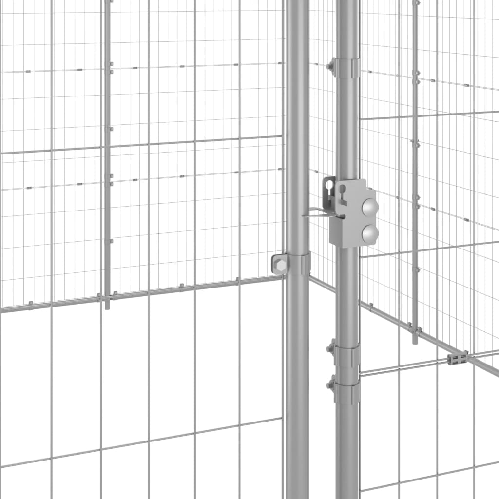 Outdoor Dog Kennel Galvanised Steel 24.2 m?