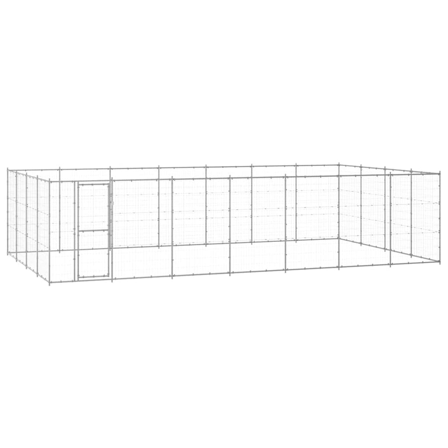 Outdoor Dog Kennel Galvanised Steel 33,88 m²