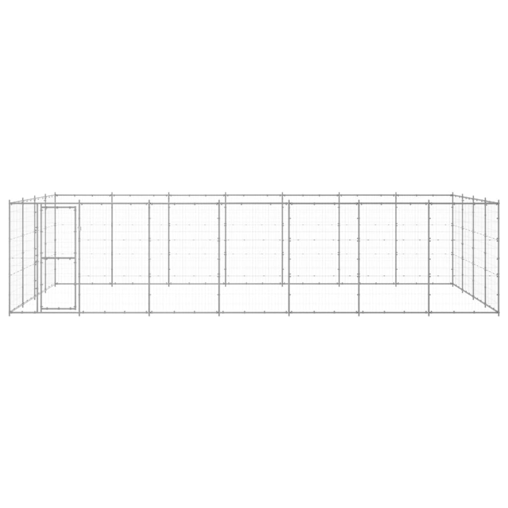Outdoor Dog Kennel Galvanised Steel 33.88 m?