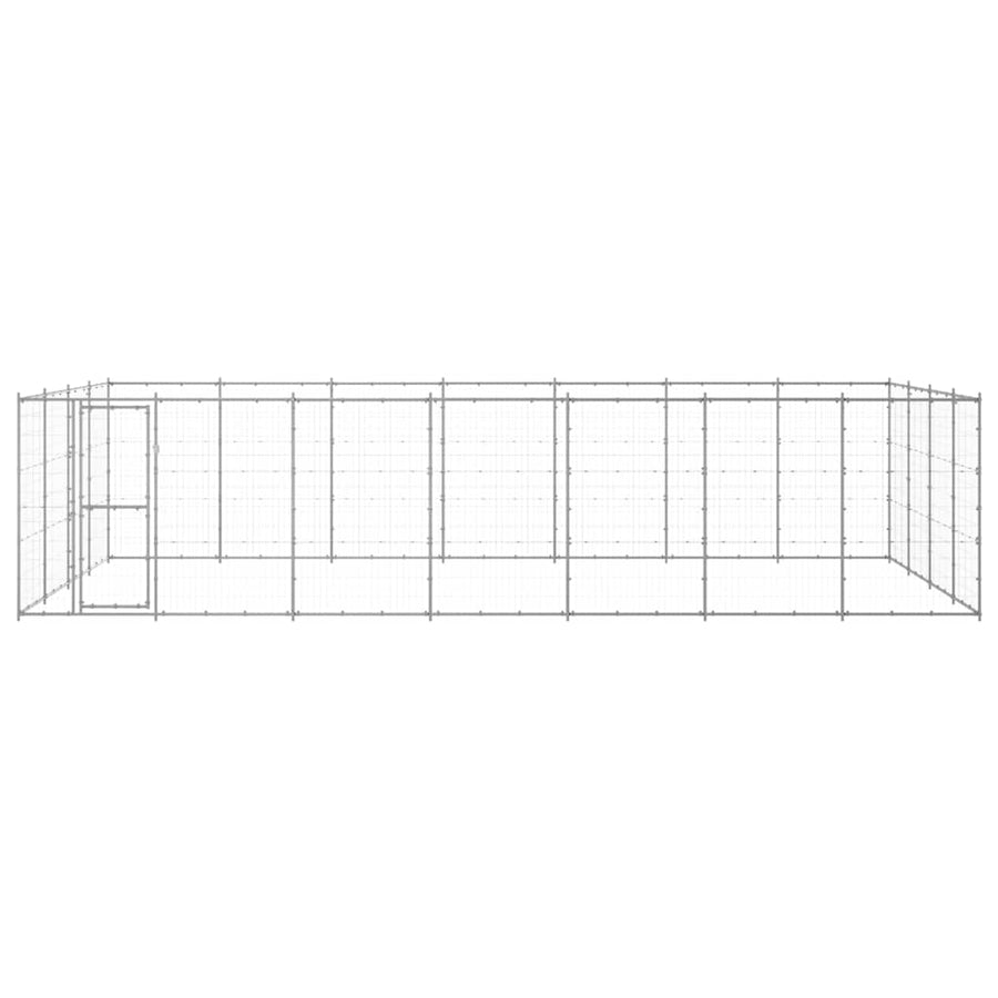 Outdoor Dog Kennel Galvanised Steel 33,88 m²