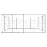 Outdoor Dog Kennel Galvanised Steel 33.88 m² - Side View