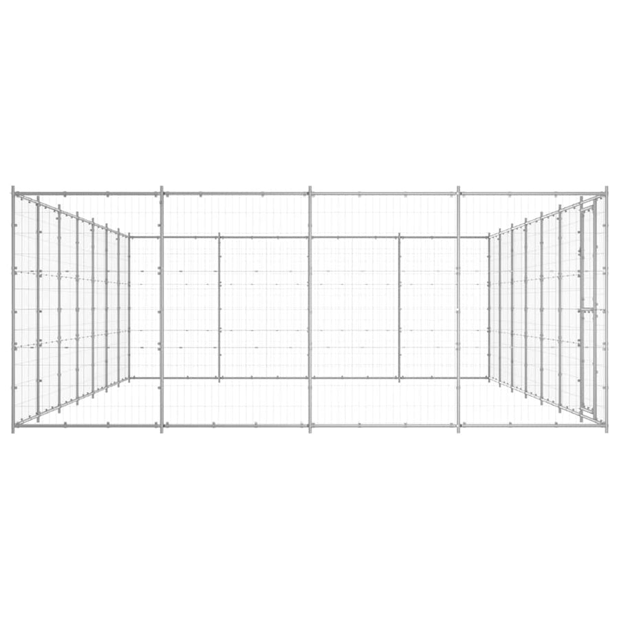 Outdoor Dog Kennel Galvanised Steel 33,88 m²