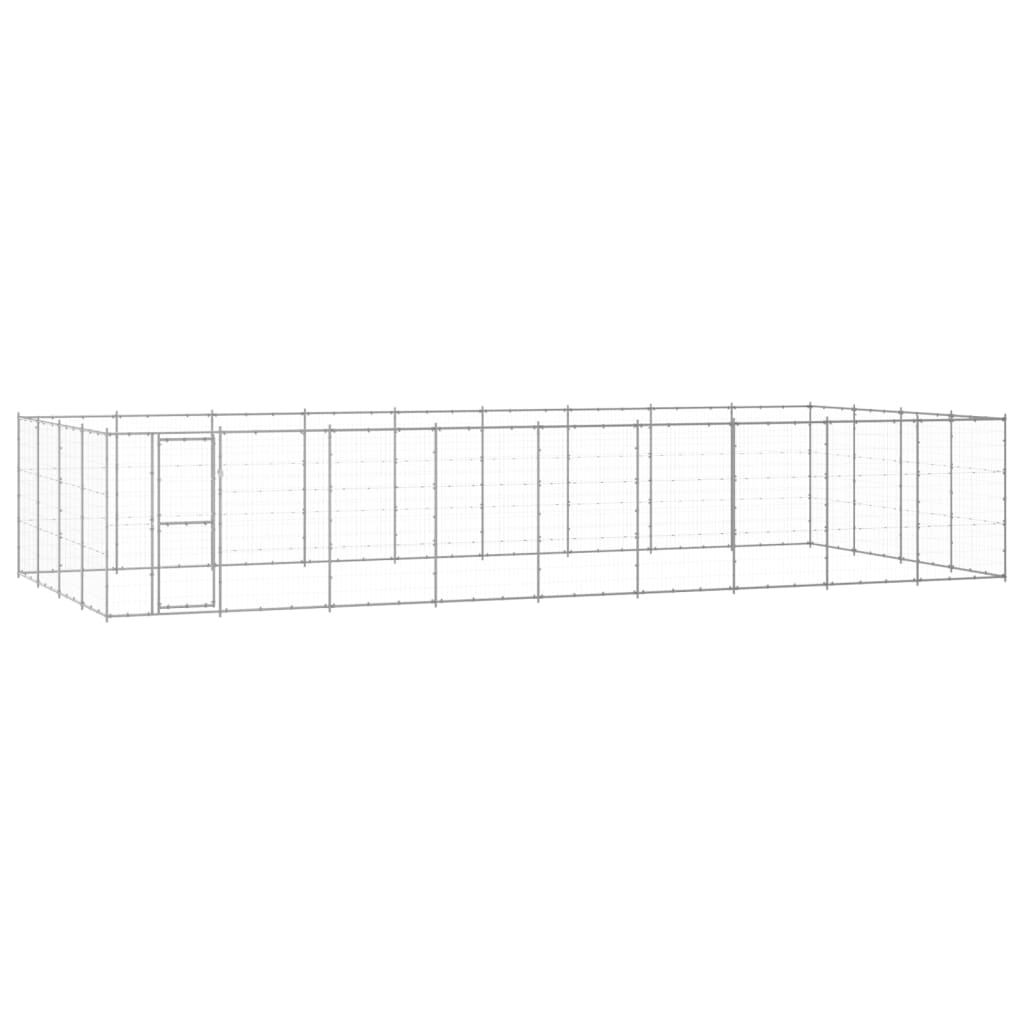 Outdoor Dog Kennel Galvanised Steel 43.56 m?
