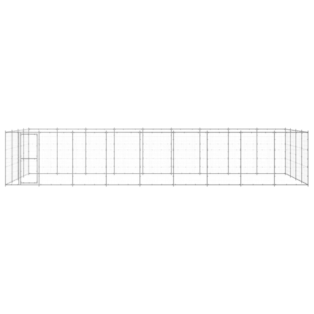 Outdoor Dog Kennel Galvanised Steel 43.56 m?