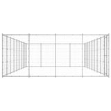 Outdoor Dog Kennel Galvanised Steel 43.56 m² - Side View