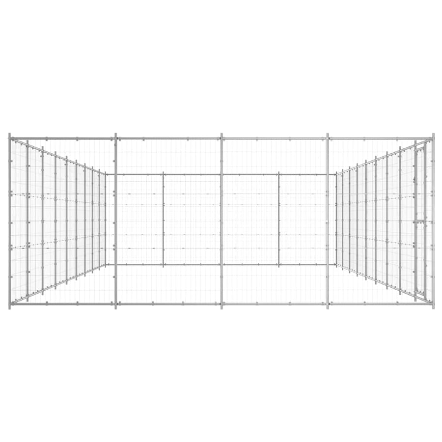 Outdoor Dog Kennel Galvanised Steel 43,56 m²