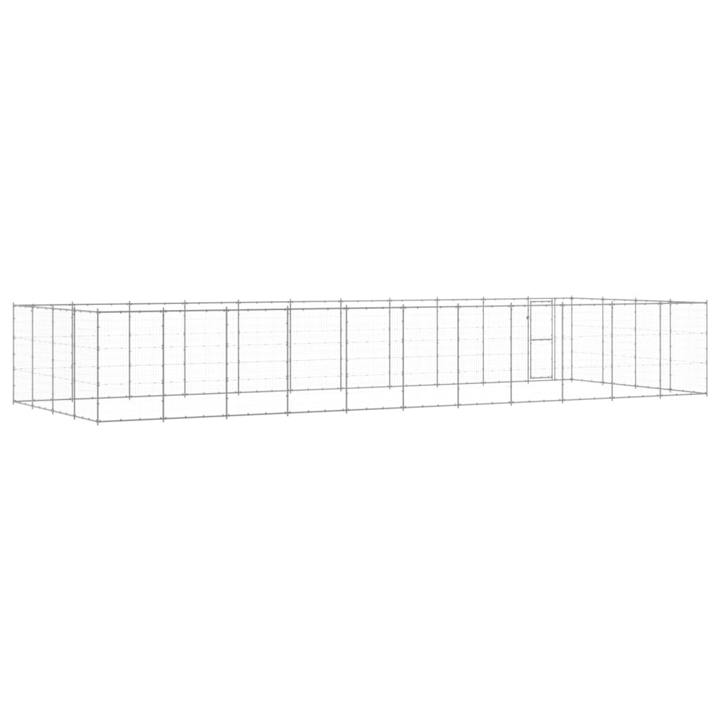 Outdoor Dog Kennel Galvanised Steel 43.56 m?