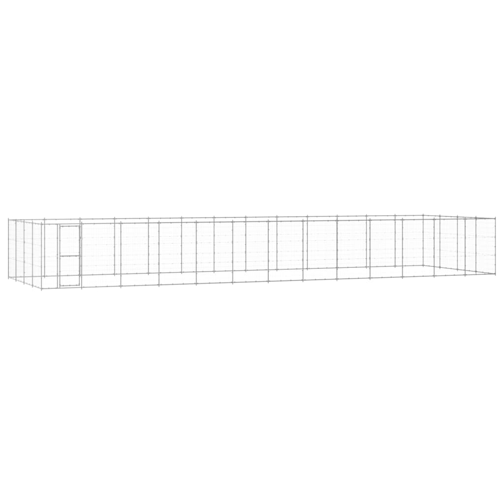 Outdoor Dog Kennel Galvanised Steel 53.24 m?