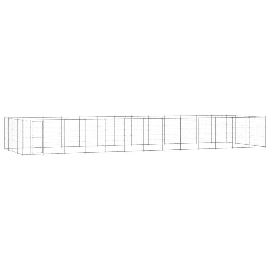 Outdoor Dog Kennel Galvanised Steel 53,24 m²