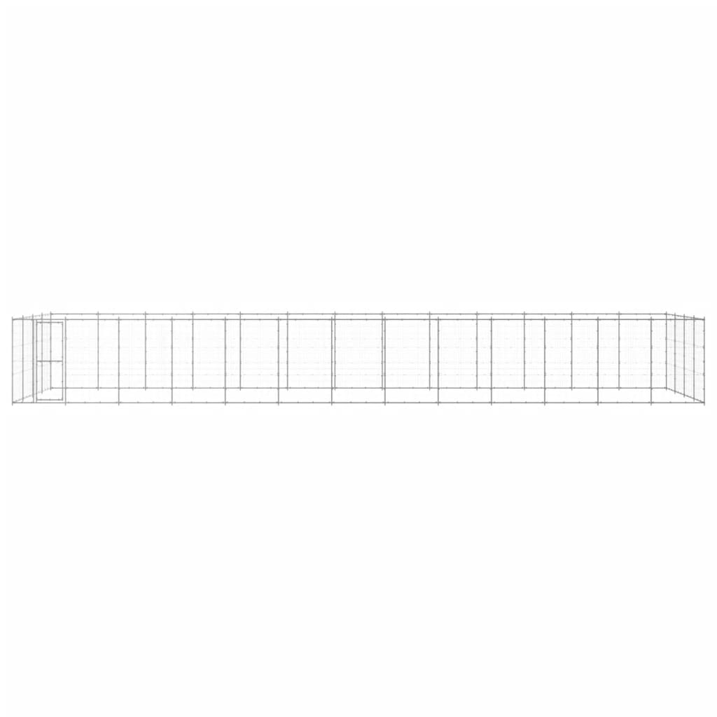 Outdoor Dog Kennel Galvanised Steel 53.24 m?