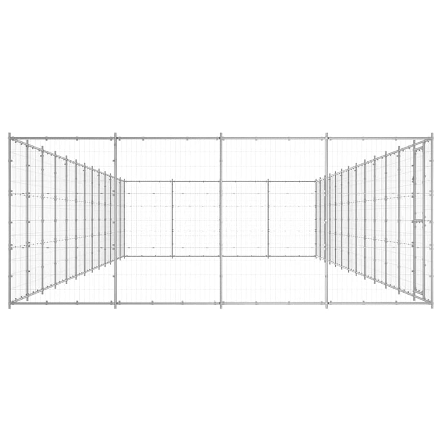 Outdoor Dog Kennel Galvanised Steel 53,24 m²