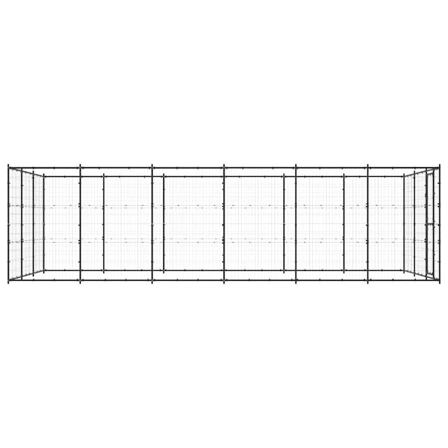 Outdoor Dog Kennel Steel 21,78 m²