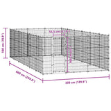 Outdoor Dog Kennel Steel 21.78 m?