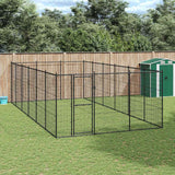 Outdoor Dog Kennel Steel 21.78 m?