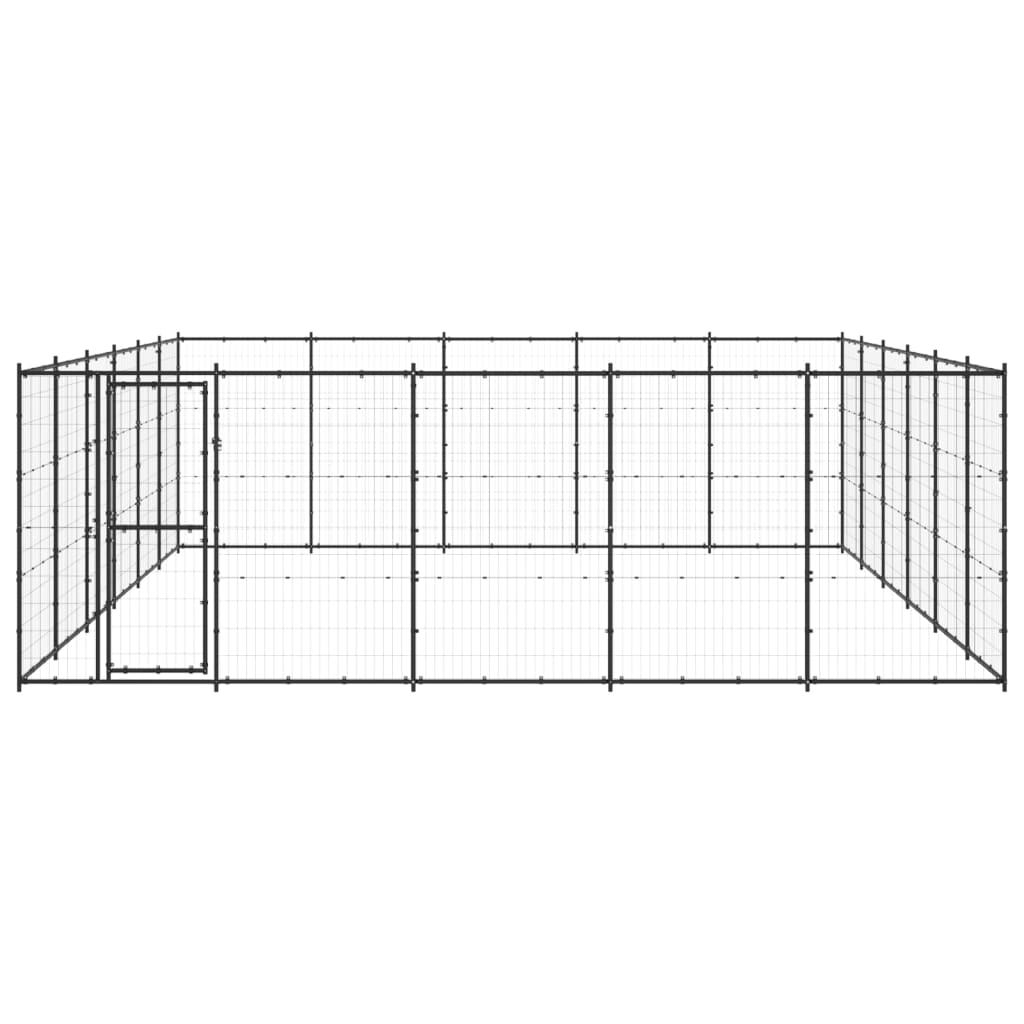 Outdoor Dog Kennel Steel 36.3 m?