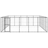 Outdoor Dog Kennel Steel 36.3 m² - Front View