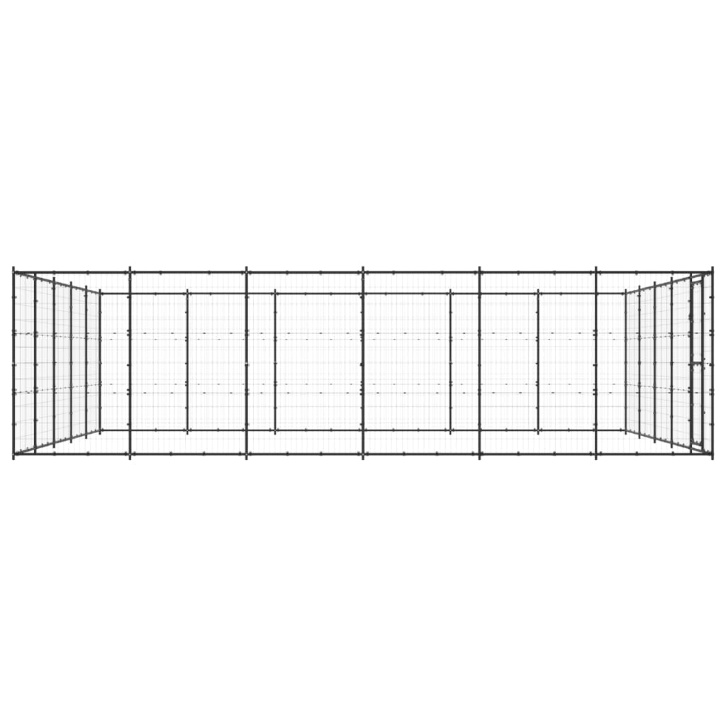 Outdoor Dog Kennel Steel 36.3 m?