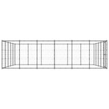Outdoor Dog Kennel Steel 36.3 m² - Side View