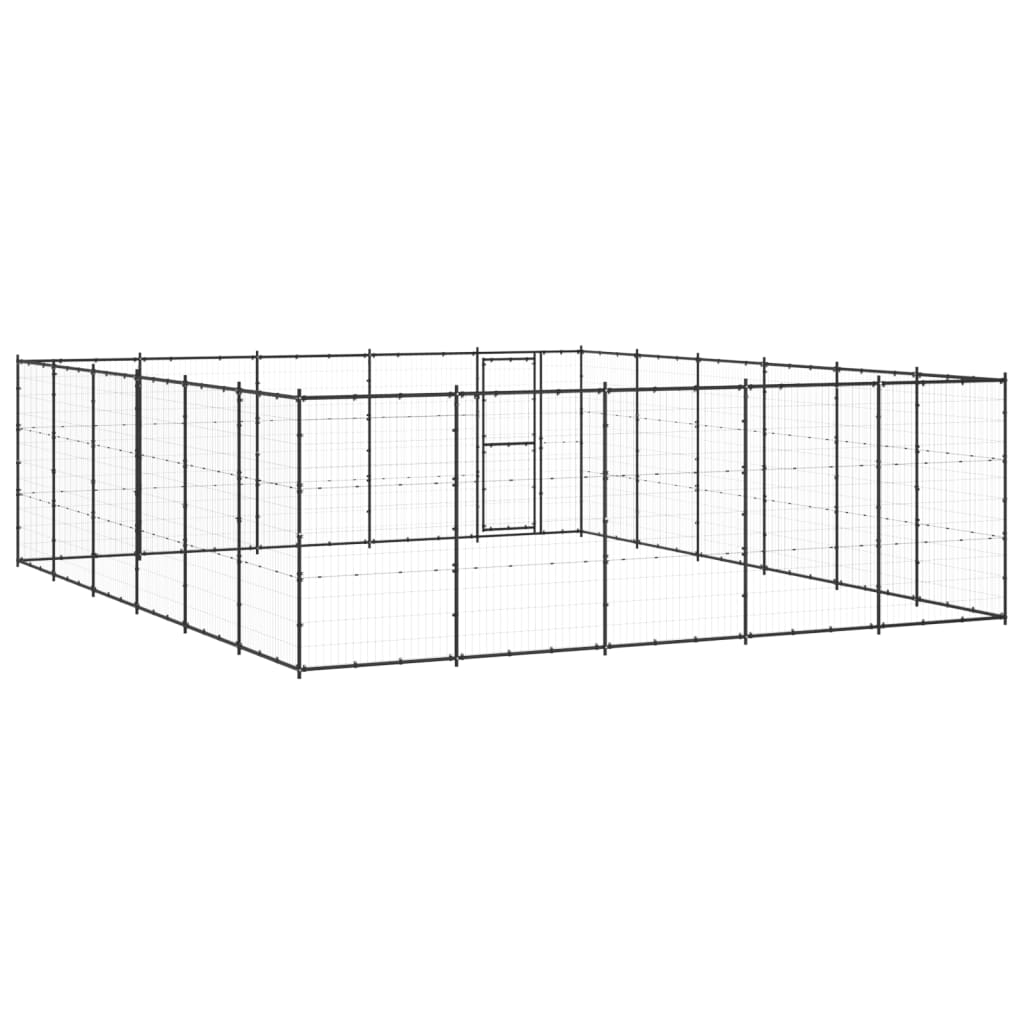 Outdoor Dog Kennel Steel 36.3 m?